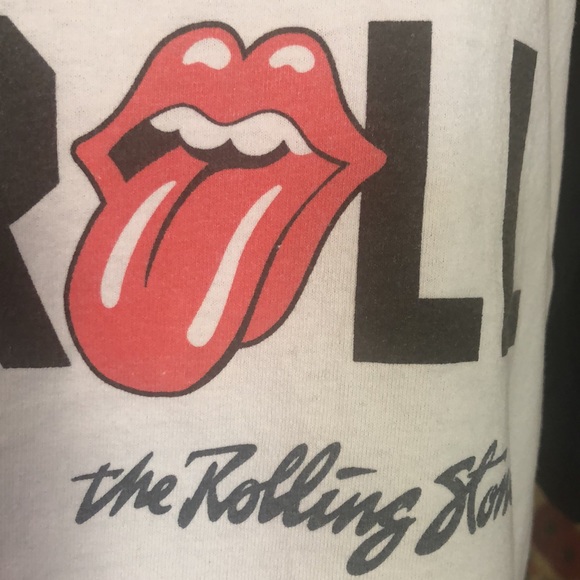 ROLLING STONES size Medium It’s Only Rock ‘N Roll Baseball 3/4 Authentic Merch - Picture 10 of 12